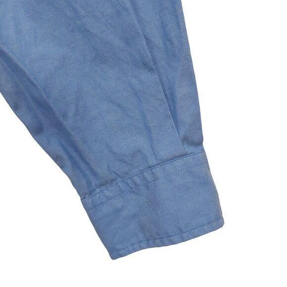 Ralph Lauren Yarmouth Shirt Mens 35 15.5 Blue Cotton Long Sleeve Logo Button Up - Picture 7 of 12